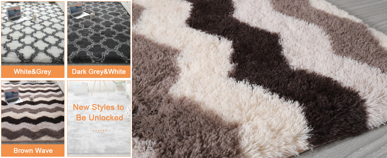 Килимок для вітальні та спальні Gsogcax, 120 x 160 см, сірий, пухнастий, з антиковзаючим покриттям, супер м'який, великий, для дому, сучасний декор, килим на підлогу