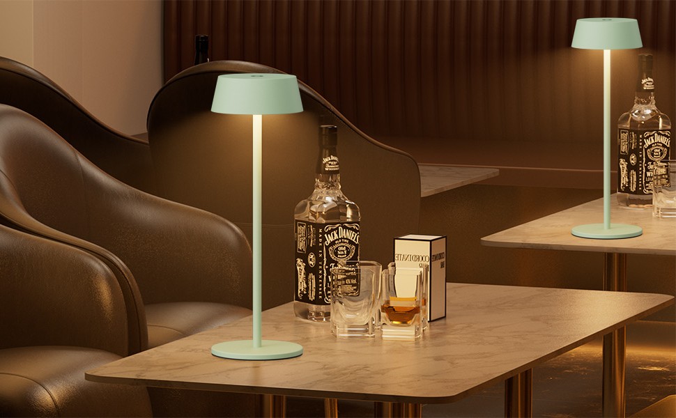 Акумуляторна світлодіодна настільна лампа K-Bright з димером, тепле світло 3000K, водонепроникна, для дому та вулиці, USB-C, чорна