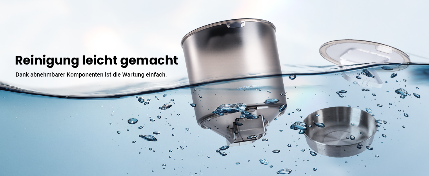 Автомат годівлі для котів з APP та таймером, 6 л / 25 порцій, 3 миски, 3 пакетики силікагелю, система запобігання застряганню, WiFi 2.4G, запис голосу, чорний