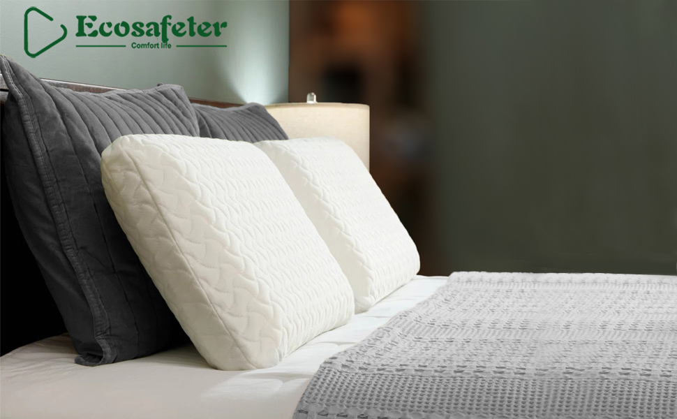 Ортопедична подушка для шиї та голови Classic з ефектом пам'яті (Memory Foam), ергономічна, середньої та високої жорсткості, з дихаючим знімним чохлом, сіра