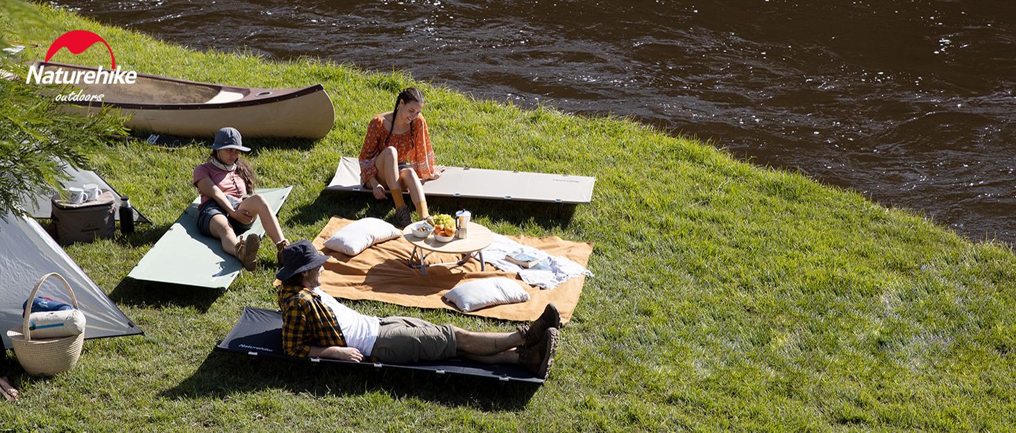Naturehike Саморозгортальний килимок для сну 5 см, туристичний килимок для кемпінгу, з'єднується з іншими, для наметів, гамаків, походів, сімейного кемпінгу | R-значення 4.8, зелений