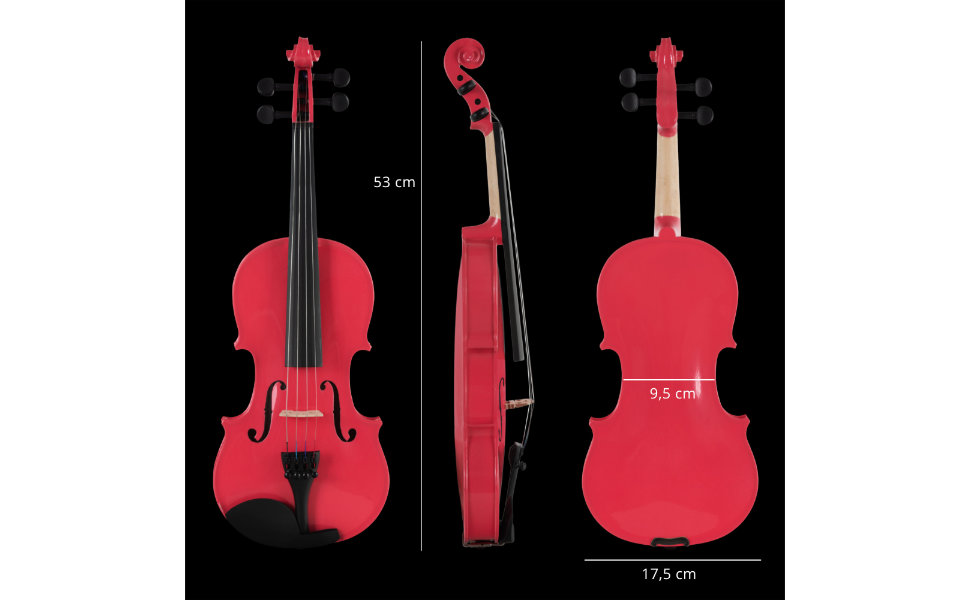 Скрябавка Cantabile VP-100PK 1/2 - Комплект для початківців: скрипка, бовтан, чохол, смола, запасні струни (рожевий)