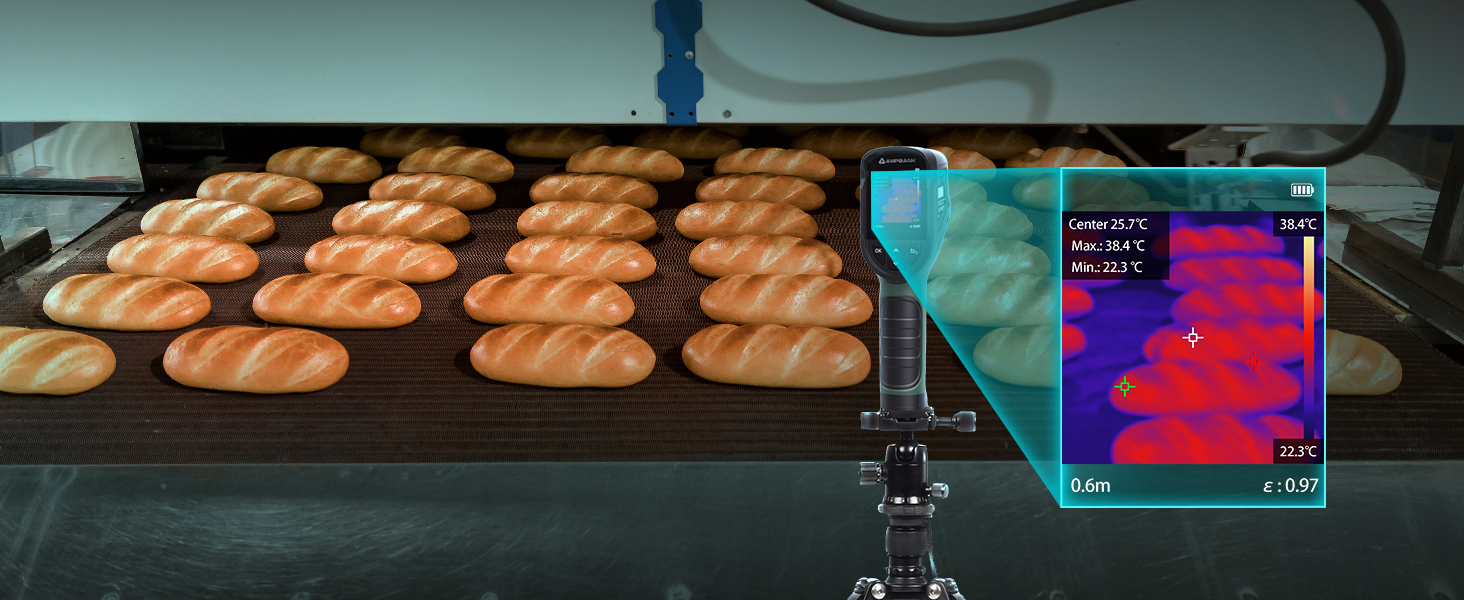 Тепловізійна камера TISR H128 з роздільною здатністю 240x240, акумулятор до 24 годин, -20°C до 450°C, IP65, з сигналізацією температури