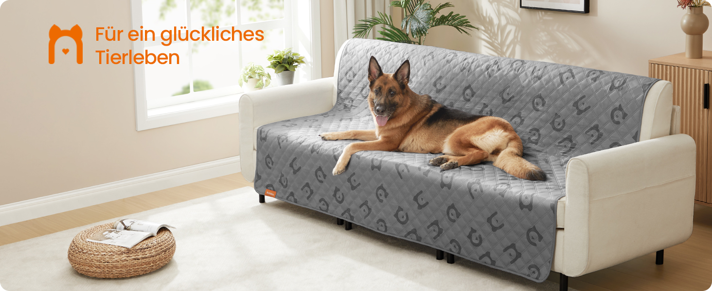 Водонепроникний килимок для собак Feandrea, 178x76 см, захист для авто/дивану, машинне прання, антиковзаюча підкладка, стеганий дизайн, сірий (XXL 208x173 см)