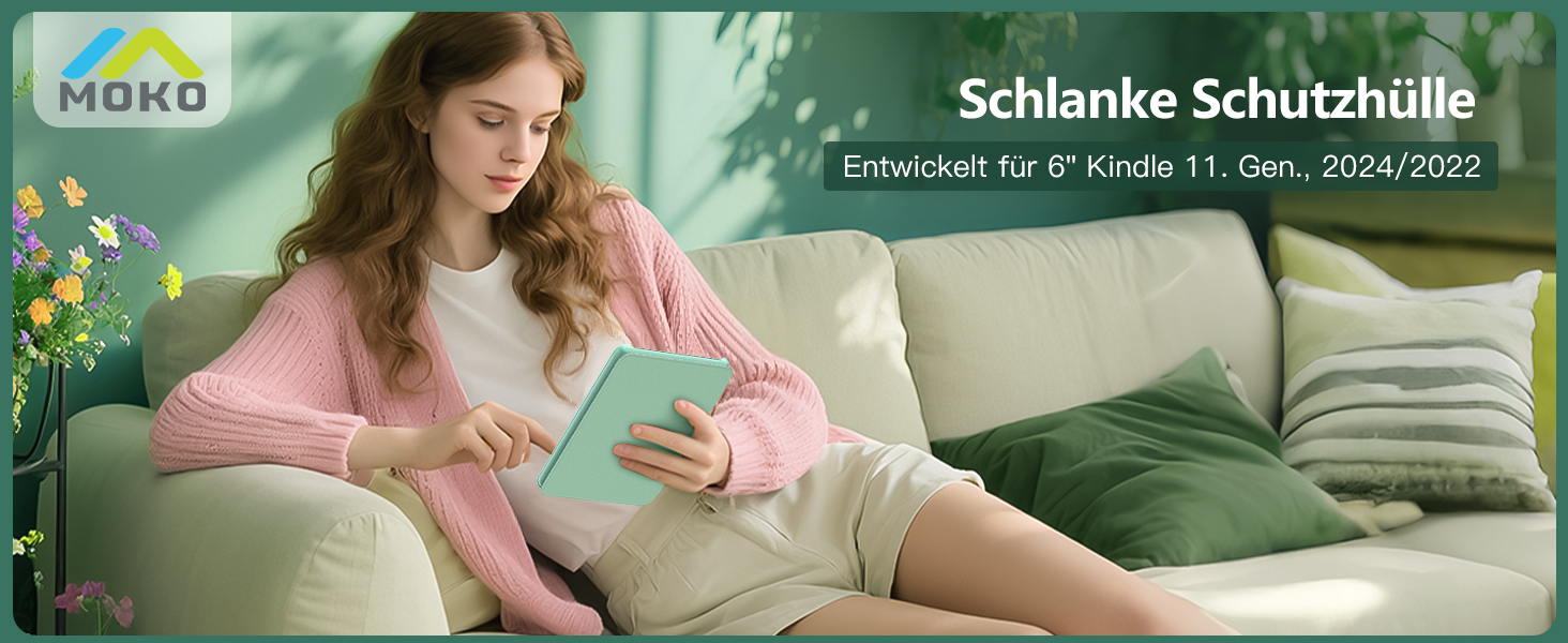 Чохол для Kindle 11 (2024/2022) MoKo, рожевий, з авто-вимиканням, для Kindle 2024