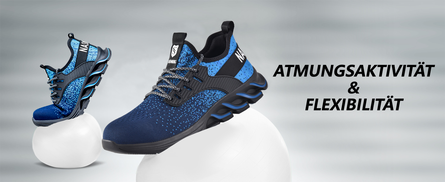 Робочі черевики з металевим носком для чоловіків та жінок. Легкі, дихаючі, розміри 37-48 EU, колір чорний