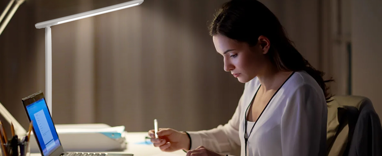 LED лампа настільна Carehabi з USB, 5 кольорів та 5 рівнів яскравості, торкання, для дітей, кімната, офіс