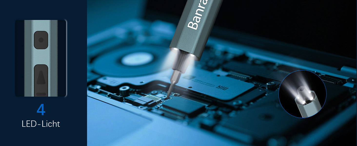 Набір мініатюрних електричних викруток 66 в 1 з магнітом, 5 режимів крутного моменту для ремонту телефонів, ноутбуків, окулярів, годинників