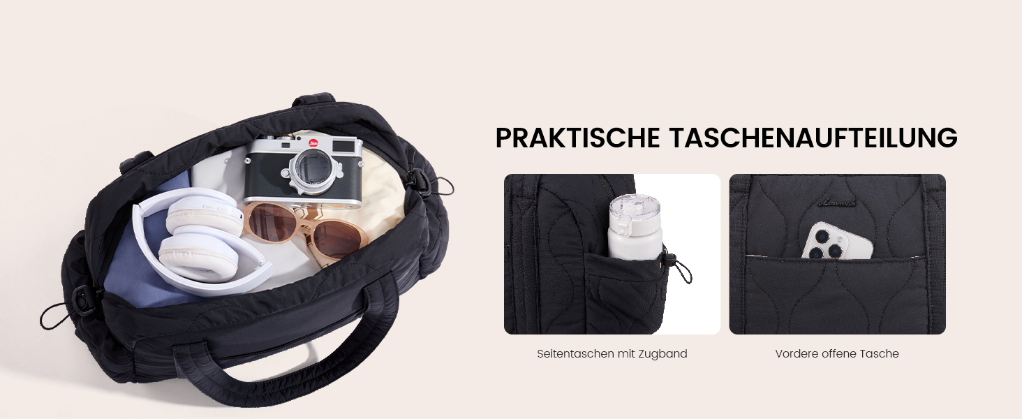 Спортивна сумка LOVEVOOK для жінок, 20L, чорна: зручна дорожня та фітнес-сумка, Wickeltasche, водонепроникна, ручна