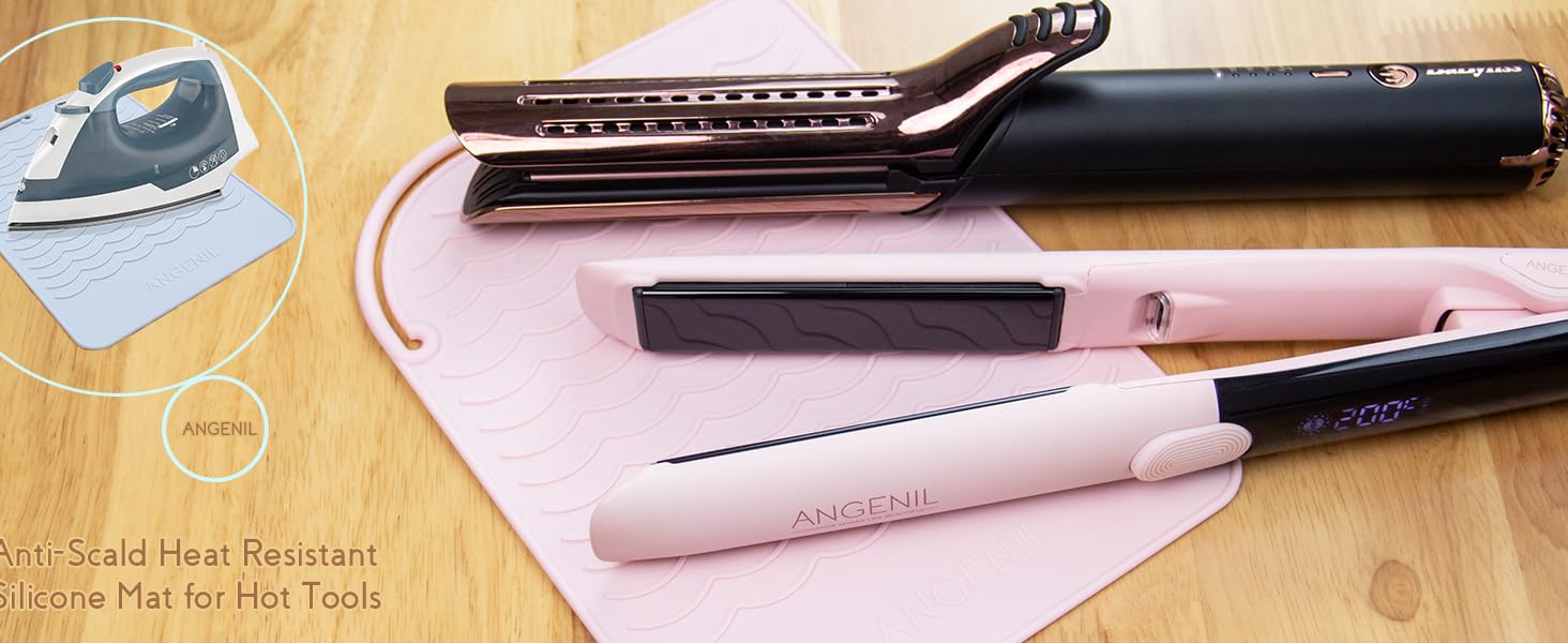 Випрямляч для волосся ANGENIL Pro Twist 2-в-1 з керамічним покриттям, LCD дисплеєм та регулюванням температури (130-230°C) - чорний