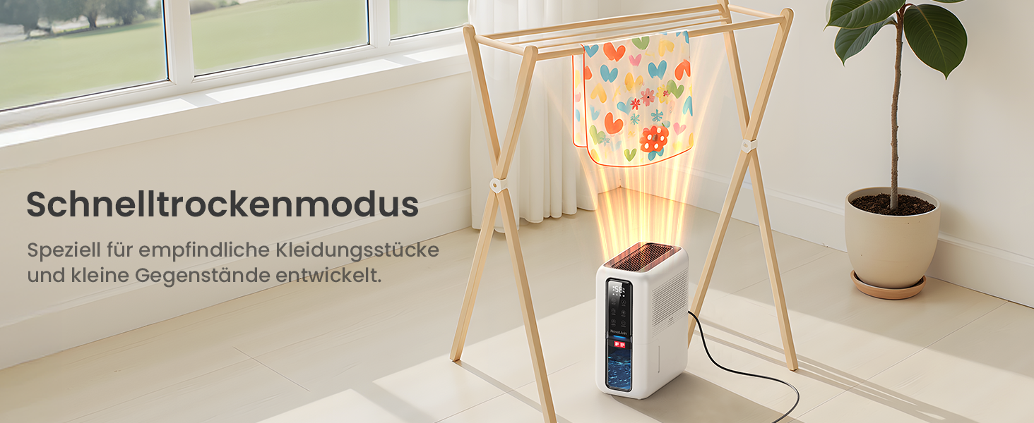 Електричний осушувач повітря NovaLivin з резервуаром 2L та регулюванням вологості | Для ванної, спальні, шафи