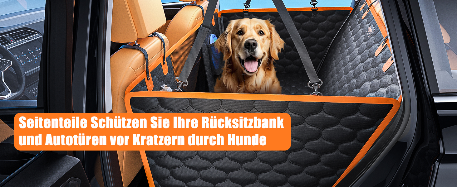 Накидка для собак у машину JOEJOY, захист заднього сидіння, водовідштовхувальна, стійка до подряпин, з кріпленням для безпеки, нова модель