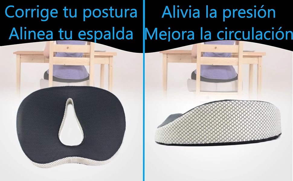 Подушка ортопедична Coxis з піни Memory Foam для офісного крісла, автомобіля, кухні: підтримка спини, геморою, при анальних тріщинах
