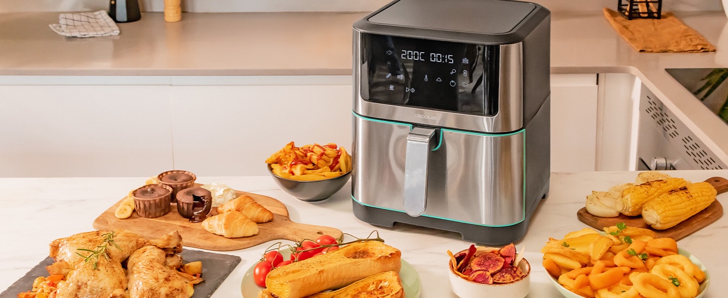 Фритюрниця Cecotec Cecofry Absolute 7600 7.6 л, 2000 Вт, Цифрова, PerfectCook, Нержавіюча сталь