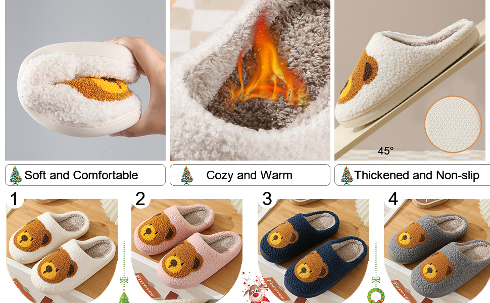 Тапочки домішки жіночі та чоловічі, м'які, плюшеві, ретро, теплі, зручні, з антиковзким покриттям, білий, Bär104, 36/37 EU