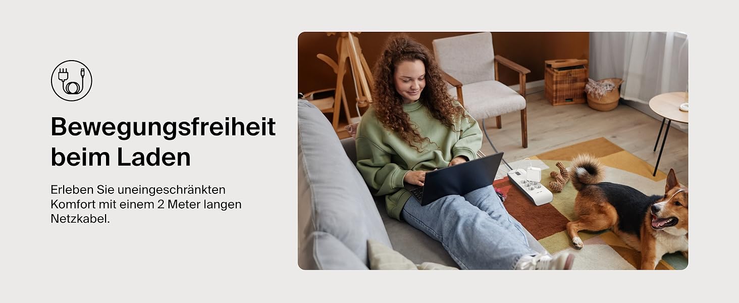 Мережевий фільтр Belkin з USB, 8 розеток, 2.4A, 2м кабель, для дому та офісу