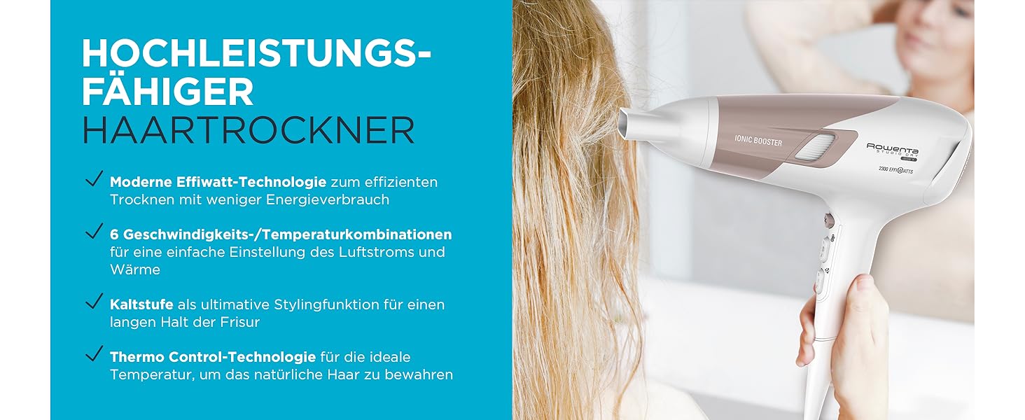 Фен Rowenta x Karl Lagerfeld Studio Dry CV581L: Ефективність та Стиль, 6 режимів, Thermo Control, Чорний/Червоний