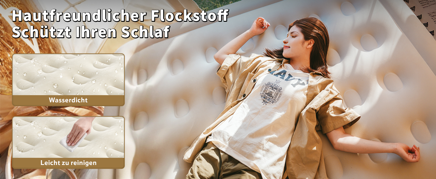 Надувний матрац Naturehike для кемпінгу та дому (190x100x45 см), самонадувний, з акумуляторним насосом, для 1 особи, коричневий