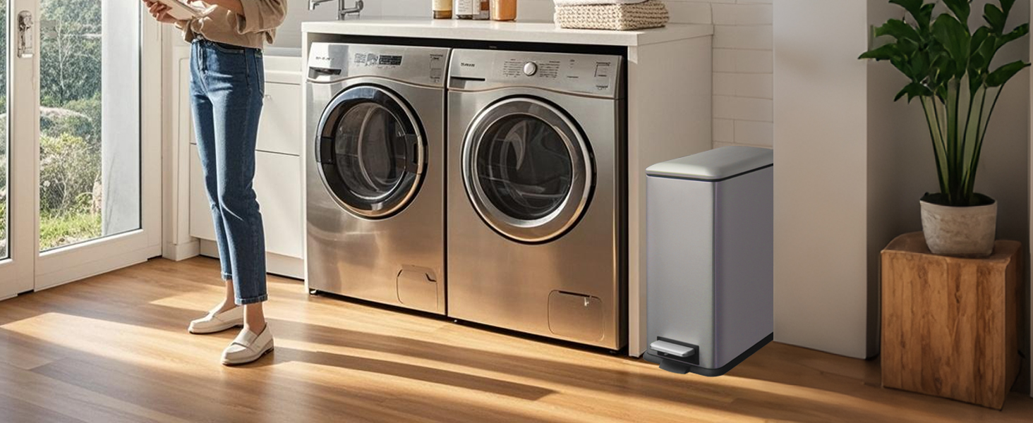 Трюмний сміттєвий бак для кухні, нержавіюча сталь, 30л, з кришкою та внутрішнім відром