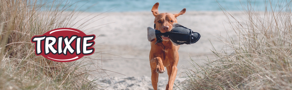 Кругле ліжко для собак TRIXIE Föhr, діаметр 70 см, чорний/пісочний колір, з ручкою для перенесення, м'яке та миється