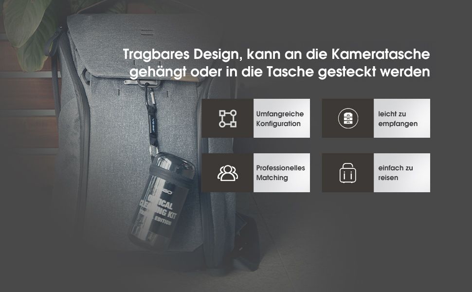 Набір для чищення камери VSGO Professional (DKL-15) з повітряною грушею, олівцем та рідиною для оптики