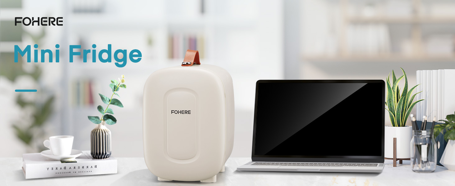 Mini холодильник FOHERE 5 літрів: для напоїв та догляду за шкірою, USB живлення, 220V/12V, білий