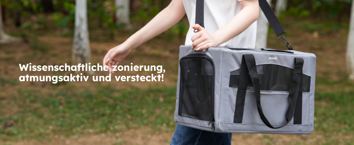 Транспортна сумка для котів Pecute: міцна, легка, складана, для подорожей, темно-зелена