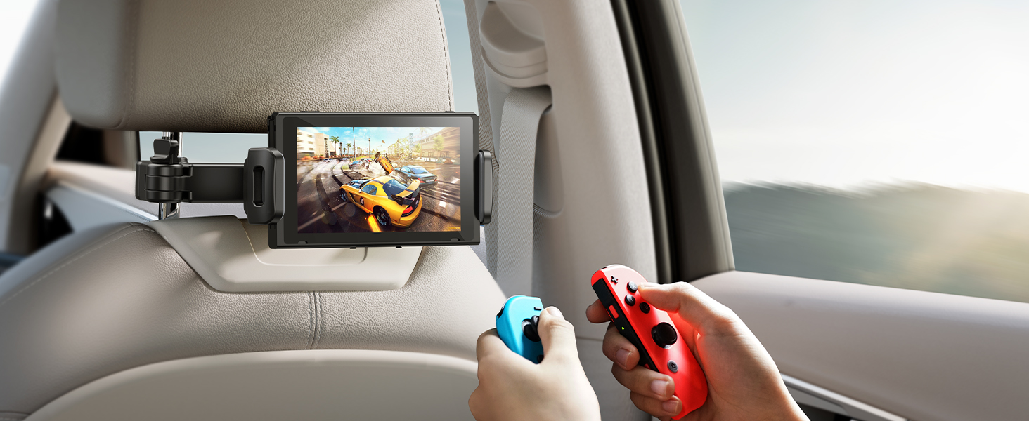 Тримач для планшету Lamicall у машину - універсальний, для iPad, Switch, Samsung Tab, смартфонів (4.7-11 дюймів), чорний