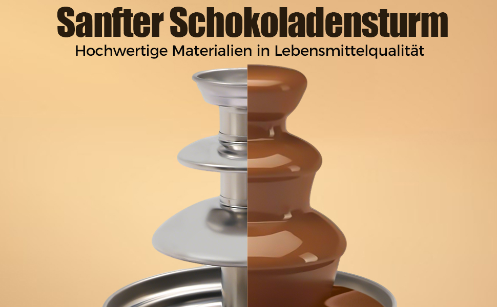 Електричний шоколадний фонтан на 3 яруси з функцією плавлення, 40W, ємність 0.45 кг, з нержавіючої сталі, для вечірок, днів народжень, весіль