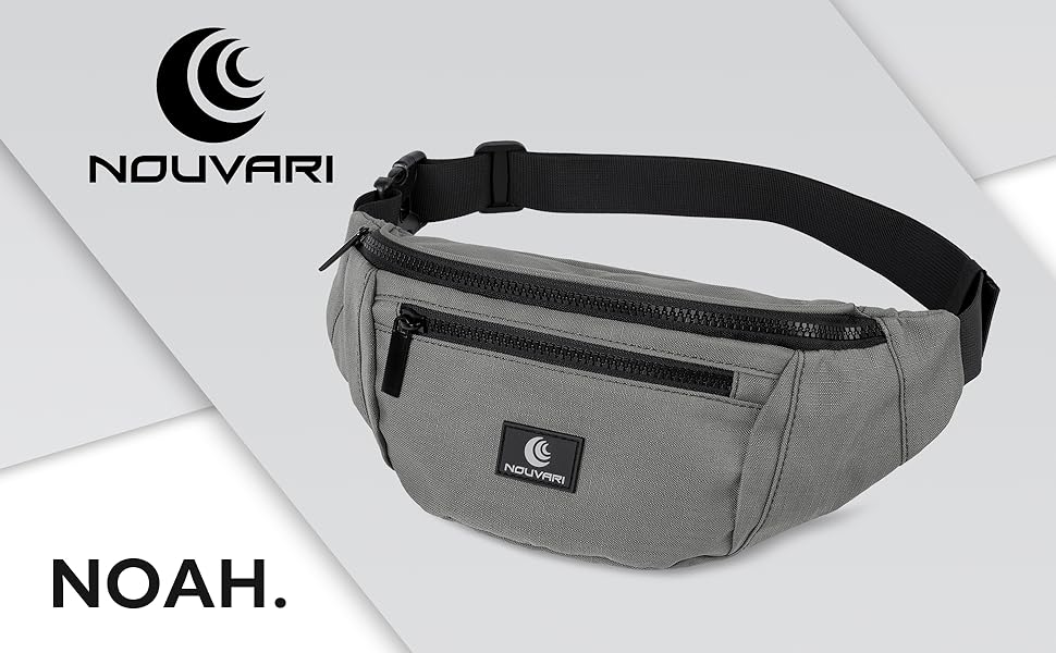 Унісекс поясна сумка для чоловіків і жінок Bauchtasche, водовідштовхувальна гаманцева сумка для фестивалів, кемпінгу, спорту, подорожей і походів, карбон-сірий