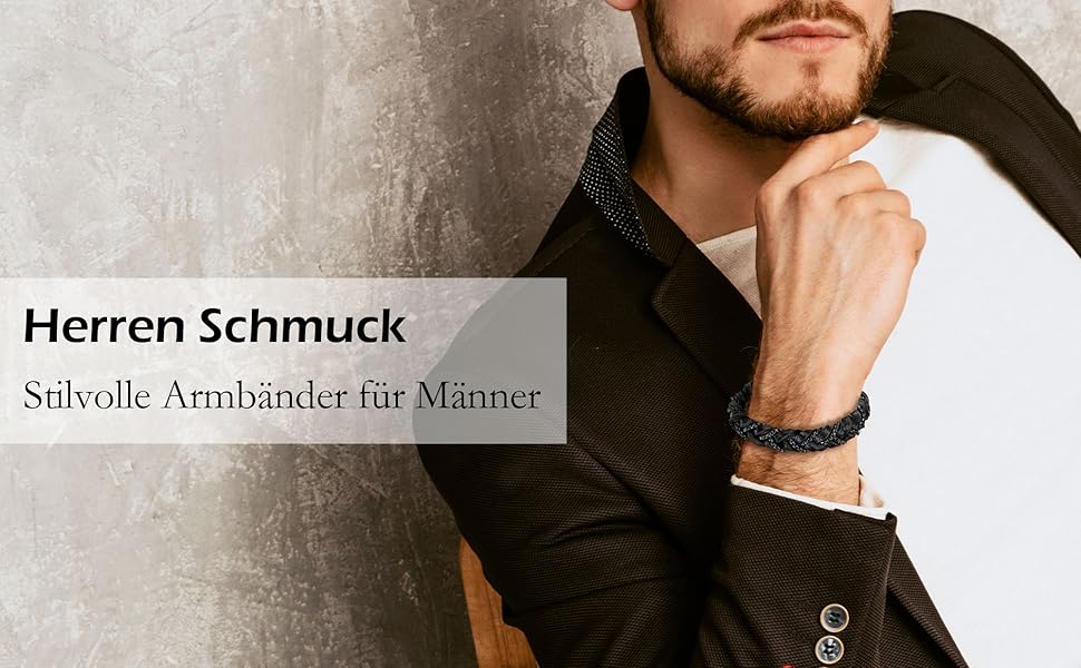 Чоловічий шкіряний браслет преміум-класу, чорний та коричневий, з нержавіючою сталевою застібкою-магнітом, 22 см