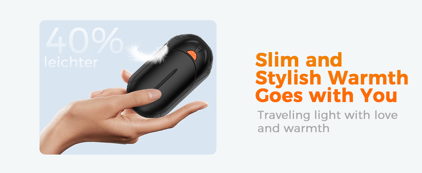 Електричний грілка для рук Bosoner: набір 2 шт, 6000mAh, USB, портативна, теплий подарунок для чоловіків та жінок, чорний