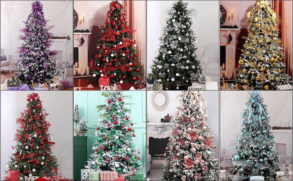 Новорічні кулі BLAZOR, 36 шт, 4 см, пластикові, червоні, золоті, срібні, для прикраси ялинки