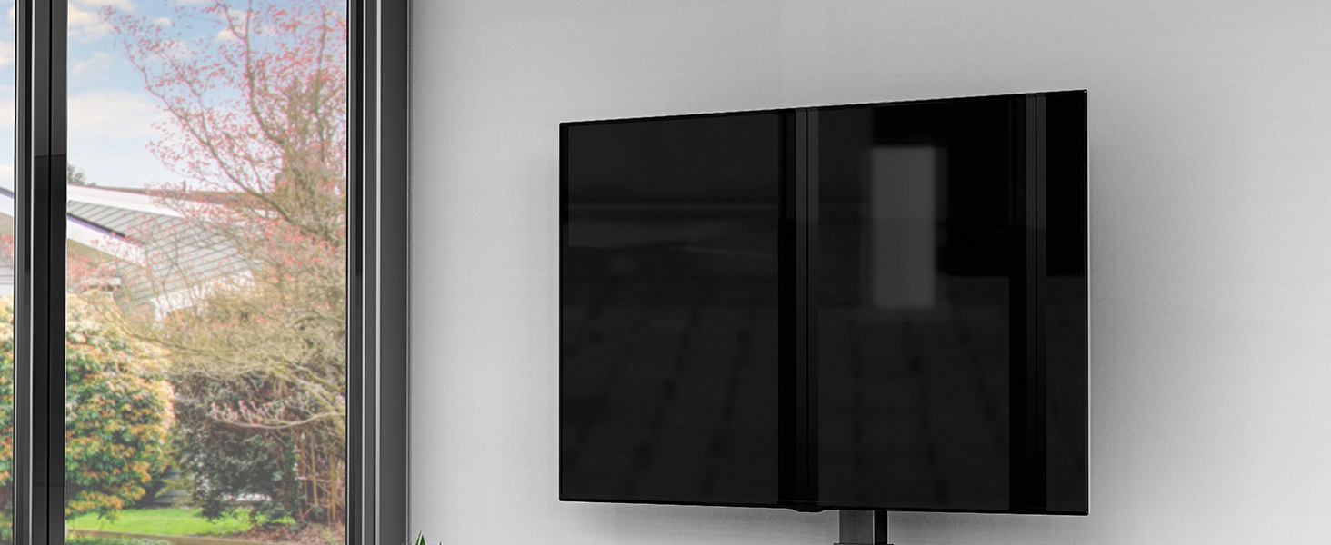 Підставка для телевізора FITUEYES на підлозі, поворотна, регульована по висоті, для телевізорів 32-75 дюймів, до 40 кг, VESA 400x600