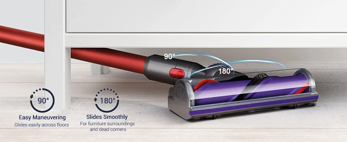 Насадка-турбощітка для пилососа Dyson V7 V8 V10 V11 V15: оригінальна щітка з прямим приводом для твердих підлог та килимів