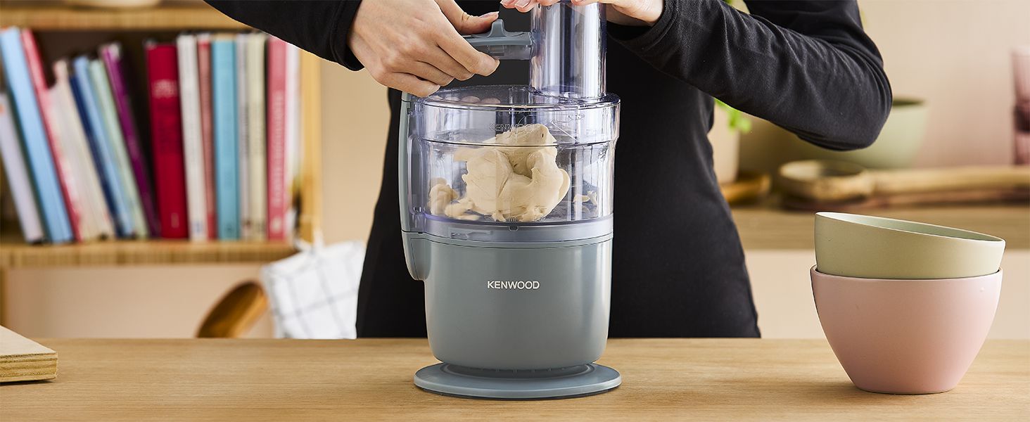 Кухонний комбайн Kenwood MultiPro Go FDP22.130GY: компактний, 650 Вт, 1.3 л, блакитний/сірий