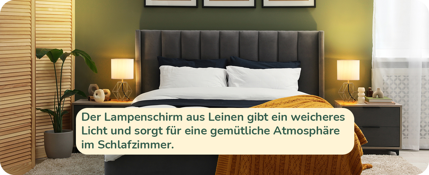 EDISHINE Настільна лампа, сучасний індустріальний дизайн, цоколь E14, вінтаж, для спальні, вітальні, білий & золотий колір (кремово-білий жалюзі + золото)