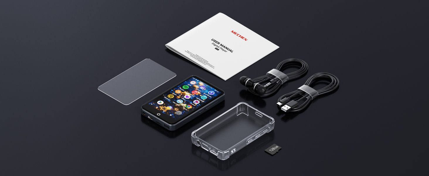 MP3 плеєр Mechen 160GB з Wi-Fi, Bluetooth, Android 13, 4