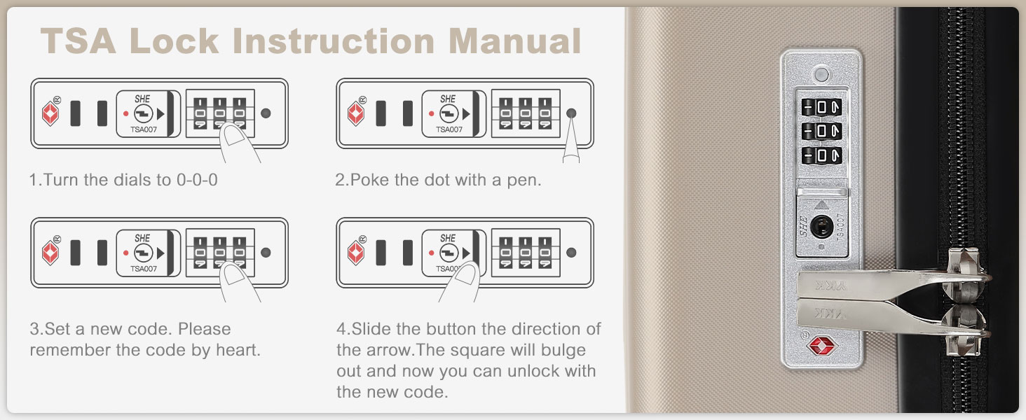 Набір валіз KONO 3 в 1: M, L, XL, розширюваний, з TSA-замком, з ABS+PC, золотий