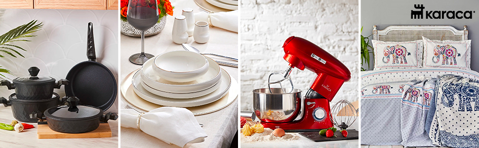 Набір кавових чашок з блюдцями KARACA Streamline Saturn - 4 шт., 90 мл, білий, кремово-золотий