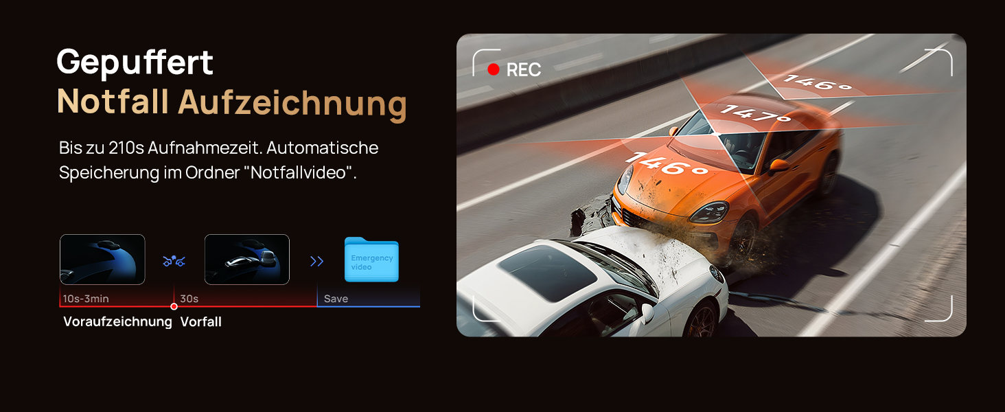 3-канальний автомобільний відеореєстратор 70mai T800E 4K (Передня, Задня, Салонна камери), HDR, ІЧ нічний режим, 24ГД нагляд, GPS, WiFi 6, Суперконденсатор, 64GB SD карта