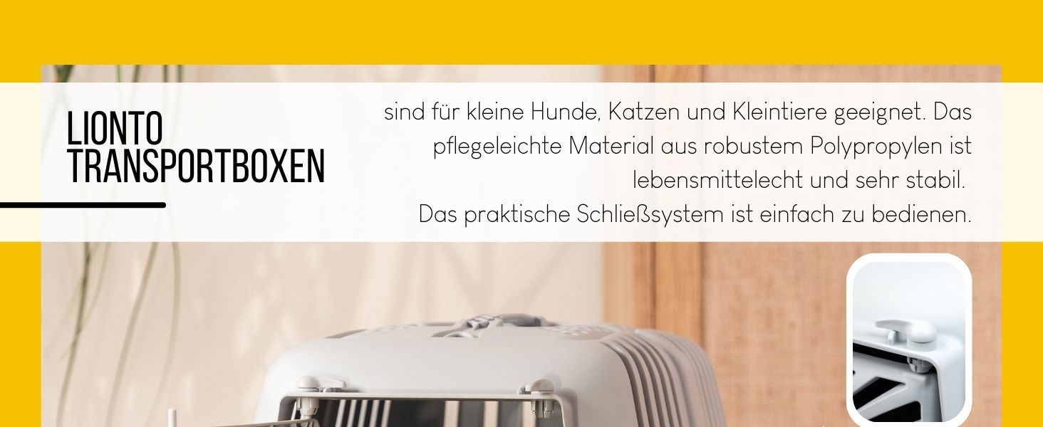 Транспортний бокс для собак Lionto, 55x36x36 см, з ручкою, для собак та котів, до 15 кг, синій
