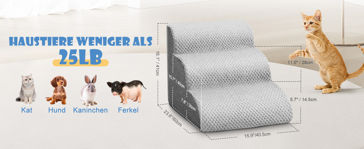 Сходинки для собак Couleeur 3 ступені: зручні та портативні для літніх та поранених тварин