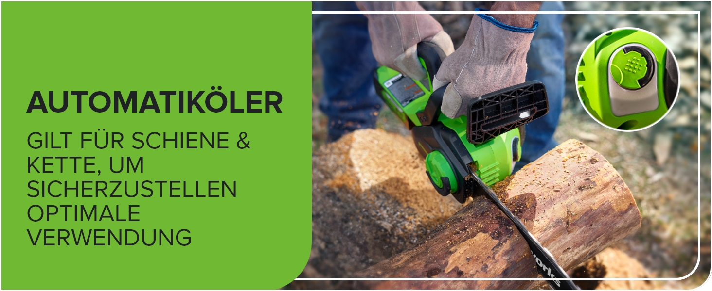 Акумуляторна ланцюгова пила Greenworks G40CS30II 12