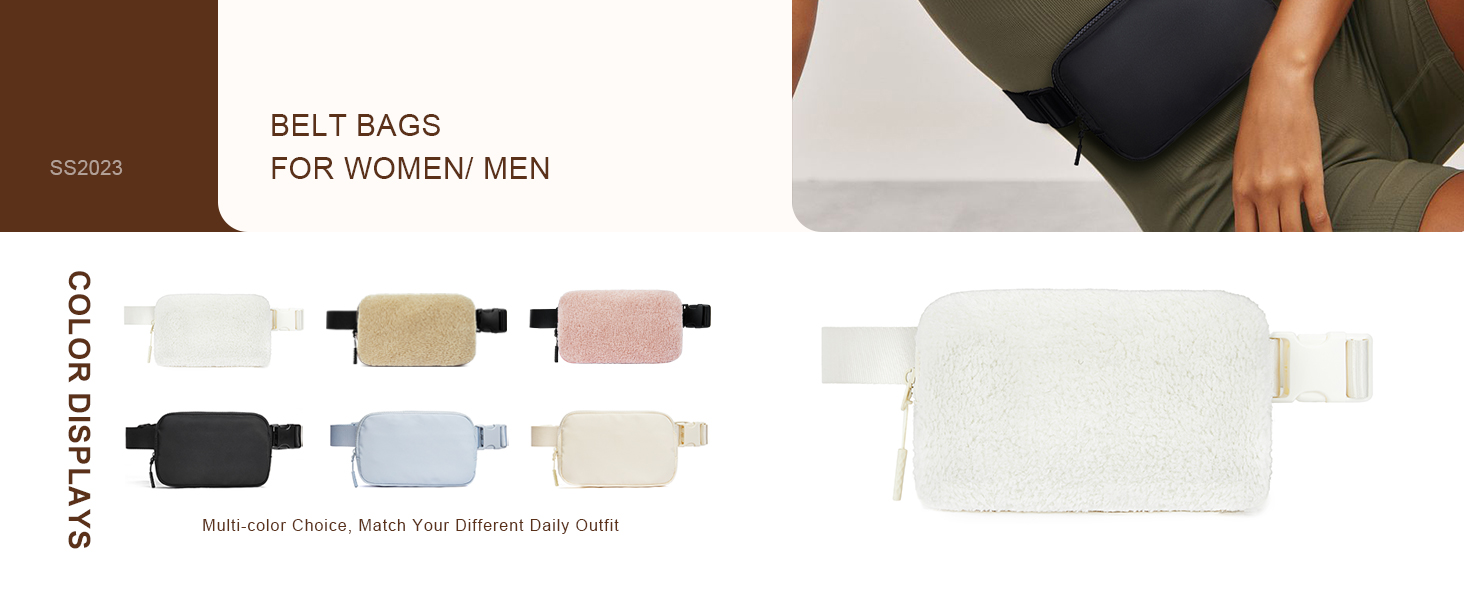 Сумка на пояс жіноча/чоловіча Telena, сумка через плече, кросбоді, поясна сумка, сумка на стегно, для спорту та повсякденного носіння, бежева