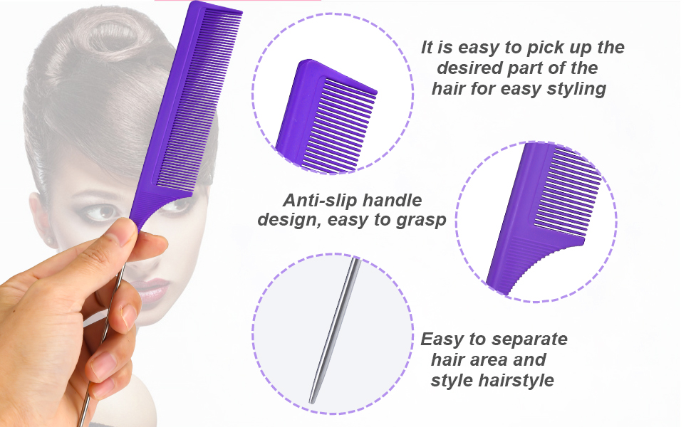 Набір для догляду за волоссям: щітка для розплутування з пульверизатором 200 мл, щітка для волосся з натуральної щетини, набір з 3 шт. для створення об'єму, двостороння щітка (фіолетовий)