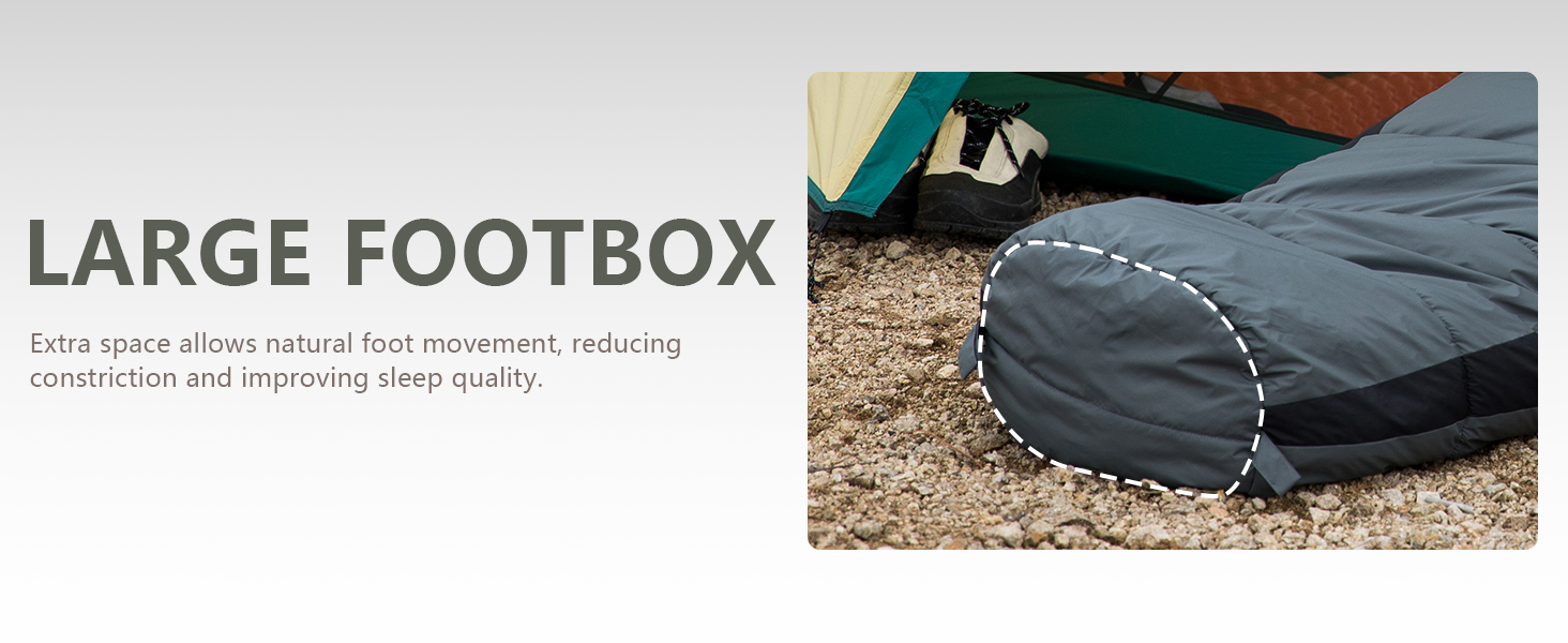 Сплячий мішок BISINNA Mumienschlafsack -10°C - 5°C [400GSM] для туризму, кемпінгу та подорожей, сірий