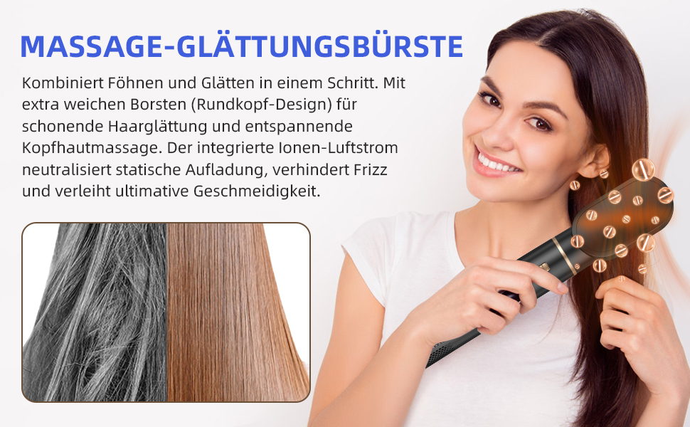 Набір Airstyler 5 в 1: фен-щітка, локони, об'єм, випрямлення. Підходить для сушіння та укладки волосся. (EU штекер)