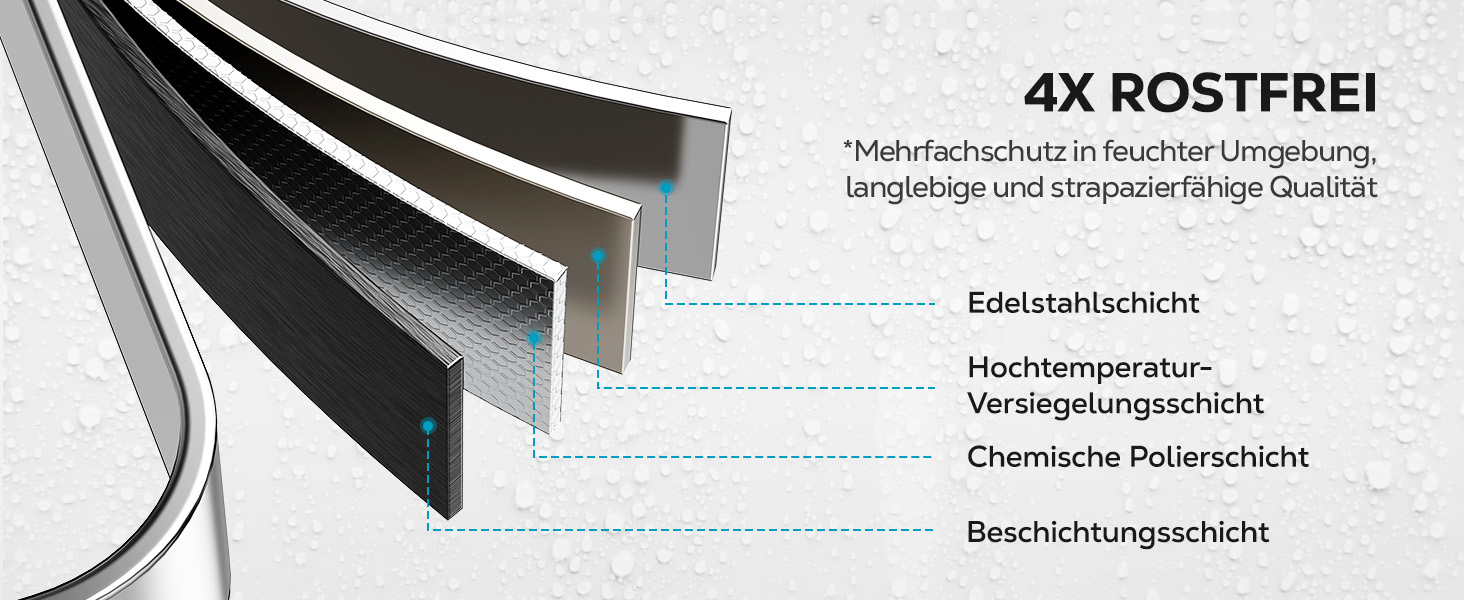 Підставка для мила Nieifi з двома ярусами та зливом, нержавіюча сталь, без свердління, для душової кабіни та ванної кімнати (срібляста)