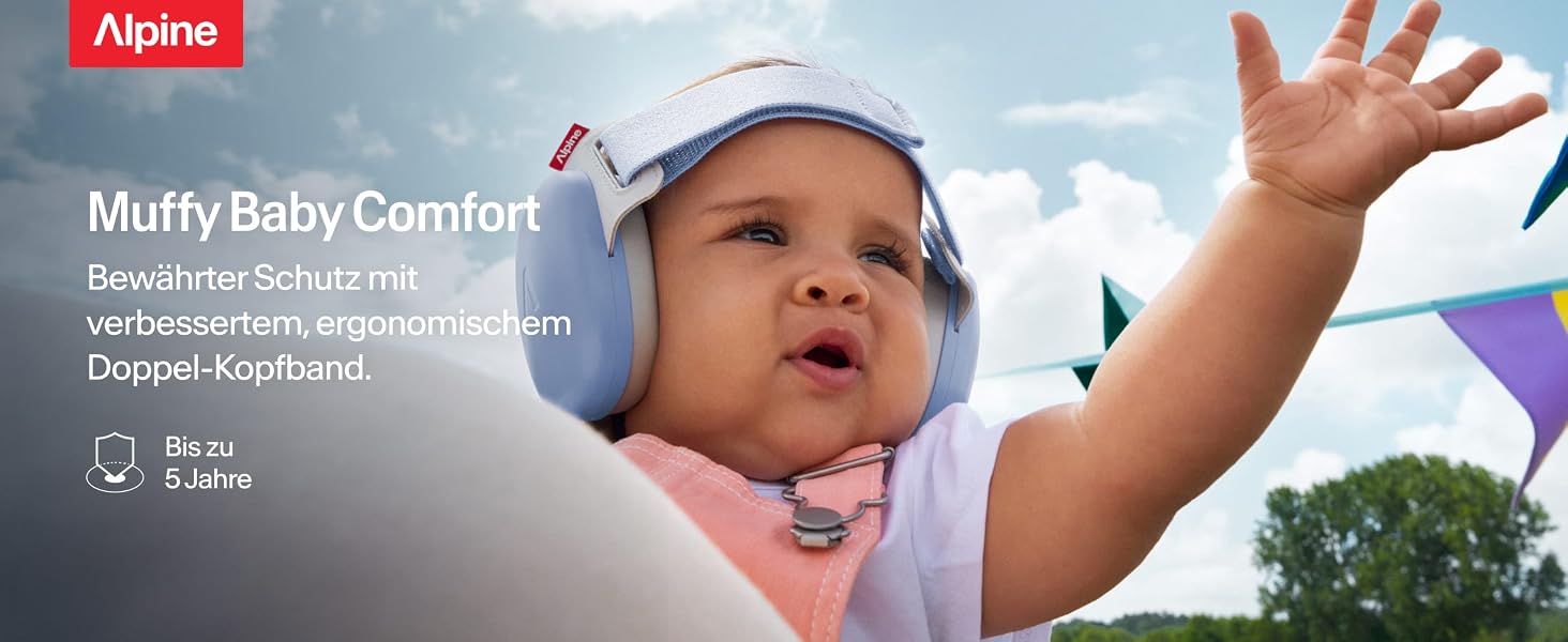 Дитячі захисні навушники Alpine Muffy Baby, шумозаглушення 24 дБ, для дітей до 5 років, бежевий